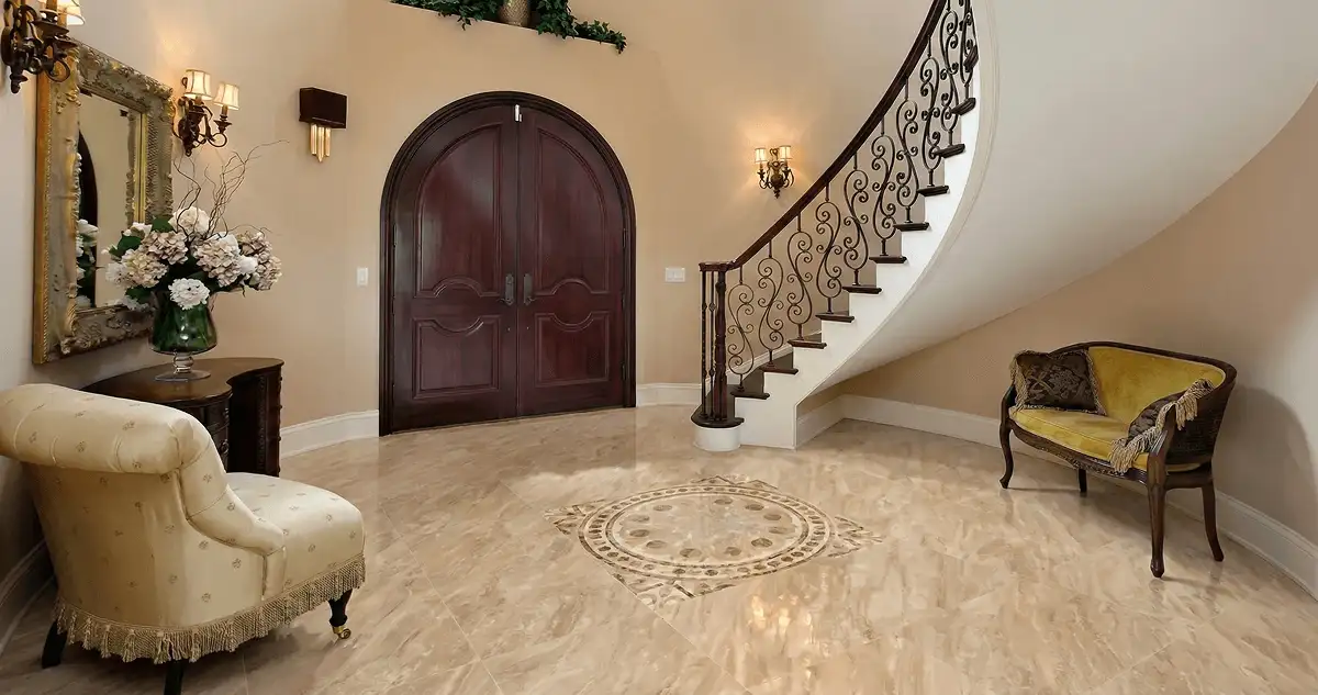 Entrance hall with professionally installed ceramic tile flooring in Gilbert AZ