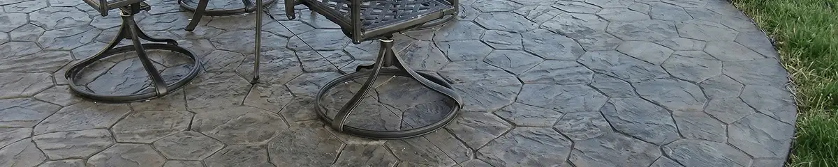 Garden relaxation area with professionally installed stone flooring in Gilbert AZ